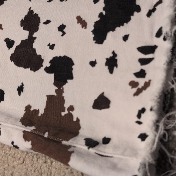 Cow Print Flare /Bell Bottom Jeans - Picture 2 of 11